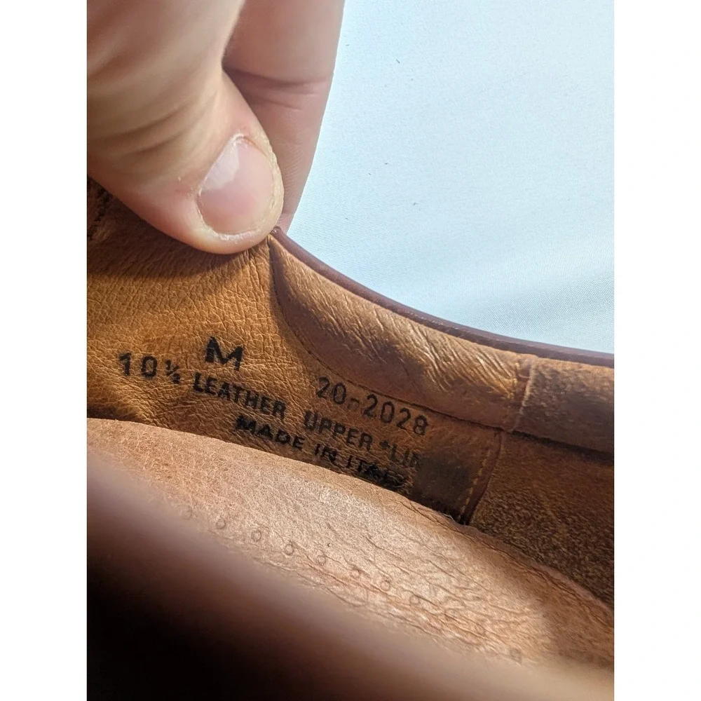 TABOR CAP TOE MEN'S‎ SHOES 10.5 M BROWN LEATHER JOHNSTON MURPHY